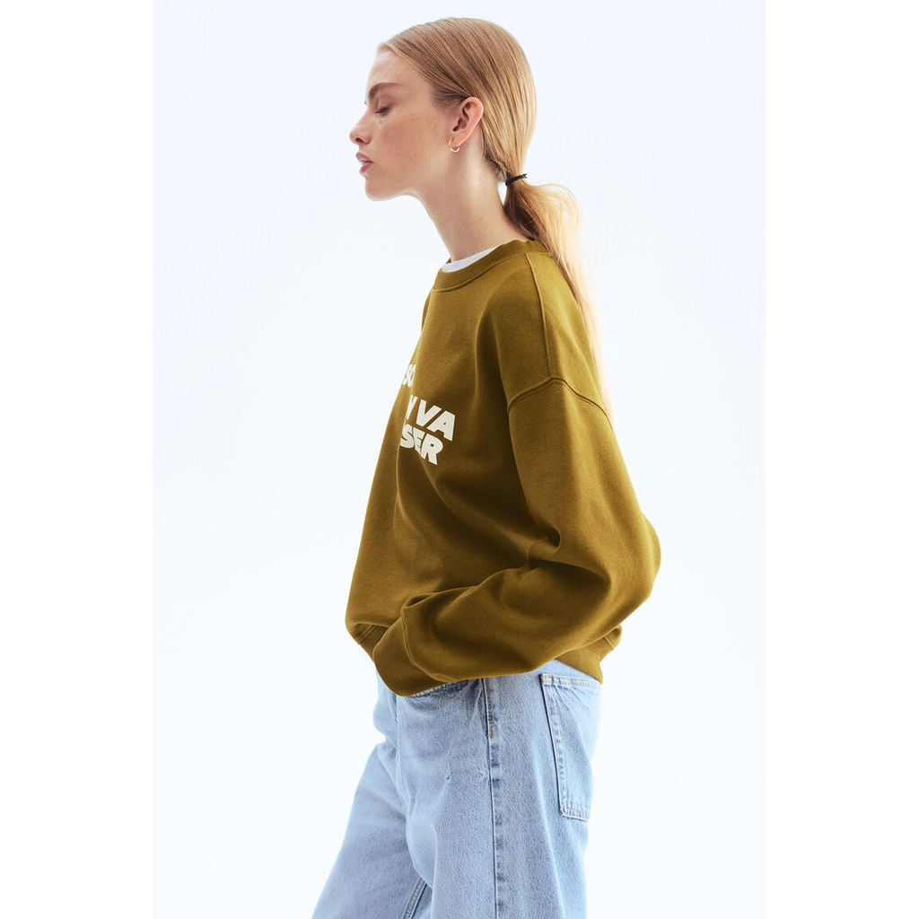 H&M(เอชแอนด์เอ็ม) เสื้อสเวตเตอร์ลายข้อความ Women Text-motif sweatshirt 1267555_7
