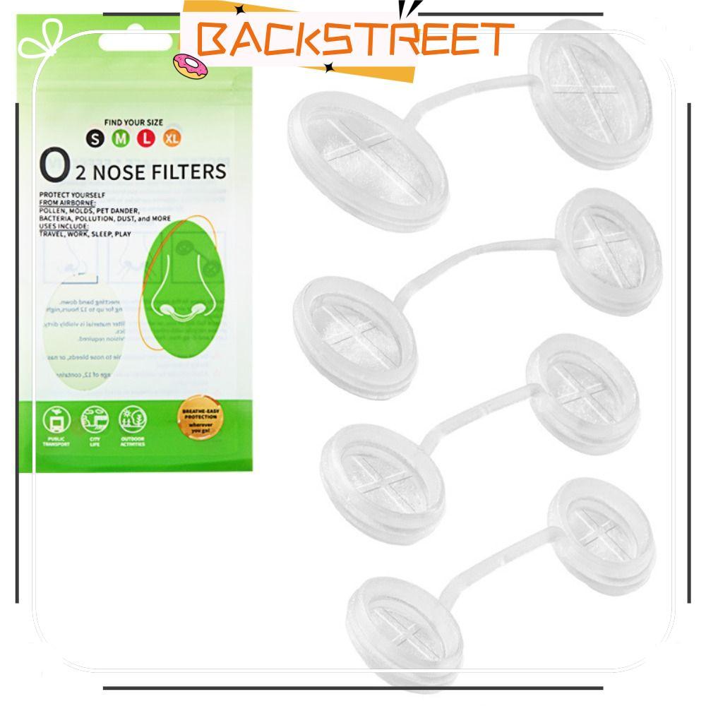 BACKSTAGEReET ปลั๊กจมูกแบบใช้แล้วทิ้ง, ตัวกรองจมูกบรรเทาภูมิแพ้ที่มองไม่เห็น, แบบพกพาสบายหลายขนาด Unobtrusive ชุดกรองจมูกกลางแจ้ง