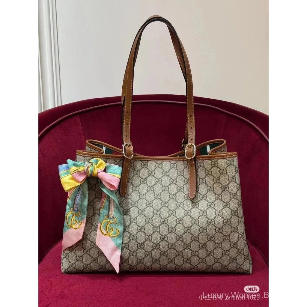 [1: 1] [Gu * Chi] GG Home Emblem Series Old Flower Underarm Bag Shopping Bag Hand Bag Tote t0te Shou