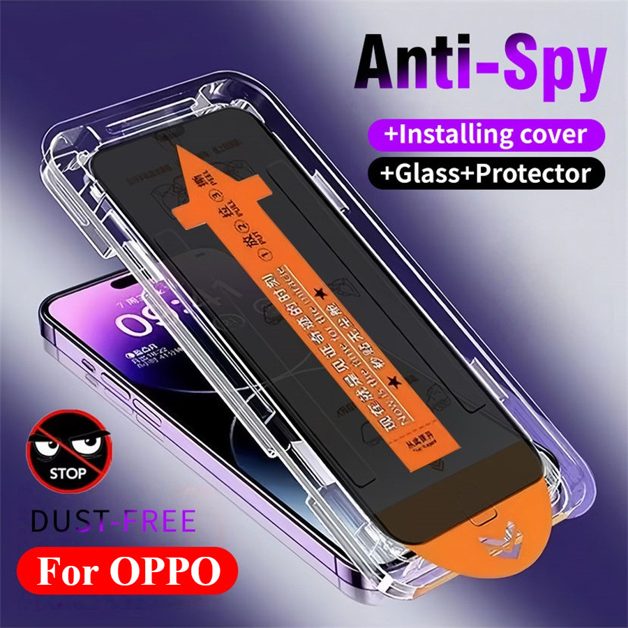 ติดตั้งง่าย Anti-spy กระจกนิรภัยสําหรับ OPPO Reno 13 13F 12F 11F 8 8T 8Z 7Z 6Z 5 5Z 5F 4 4F 4Z 3 2 2