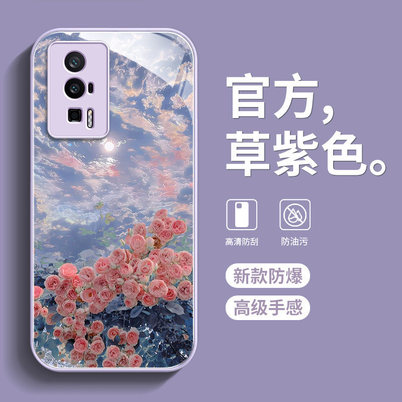 Redmi k70e เคสโทรศัพท์หญิง k60ultra Simple Rose K50 Niche K40 Premium note13 Hard Case 12