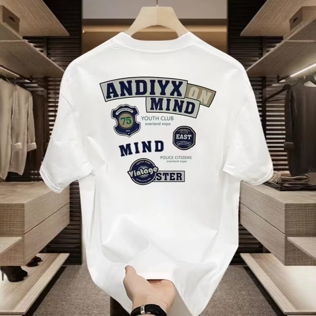 เสื้อยืดแขนสั้นผู้ชาย สไตล์ใหม่ พร้อมลุค STREET WEAR และ HIP HOP จากยุโรปและอเมริกา เหมาะสำหรับหน้าร้อน
