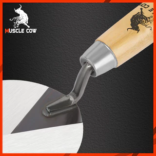 MUSCLE COW (3 สี) เกียงก่อ เกียงก่ออิฐ เกียงก่อปูน เกียงใบโพธิ์ เกียงสามเหลี่ยมเหล็กด้ามไม้ 6"