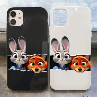 เคสมาใหม่ เคสโทรศัพท์17 กระต่าย จิ้งจอก เคสวาวเยลลี่แบบเรียบ For iPhone17 16 15 14 11 12 13Pro MAX 7/8PLUS XS XR SE2/SE3