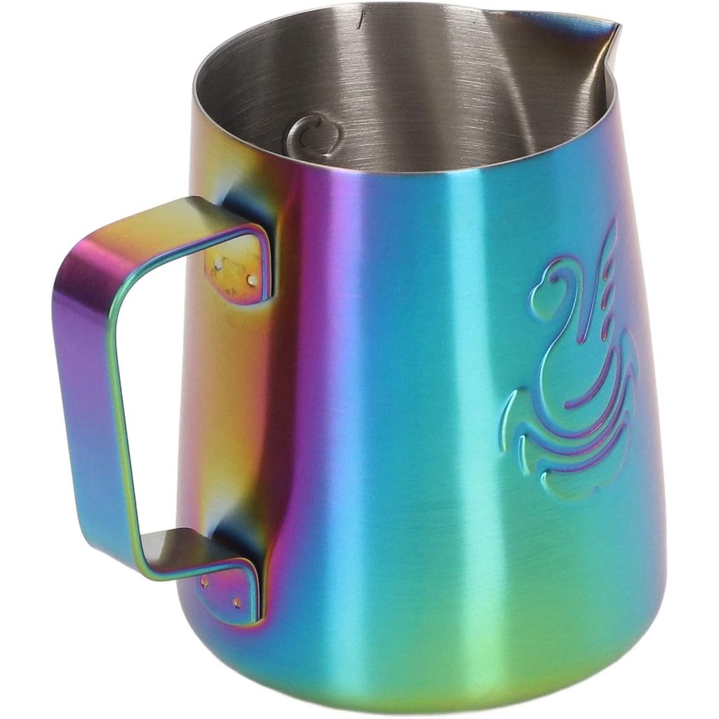 GLOGLOW 380ml เหยือกนม Frothing, สแตนเลส Frother นมถ้วย Latte Art นม Frothing Pitcher สําหรับเครื่อง