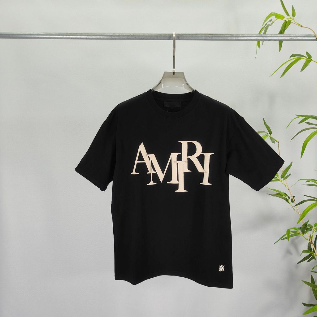 KW7I AMIR* 2025Fashion Trendy Brand Unisex Crew Neck T T-shirt with Letter Print Short Sleeve T Shir