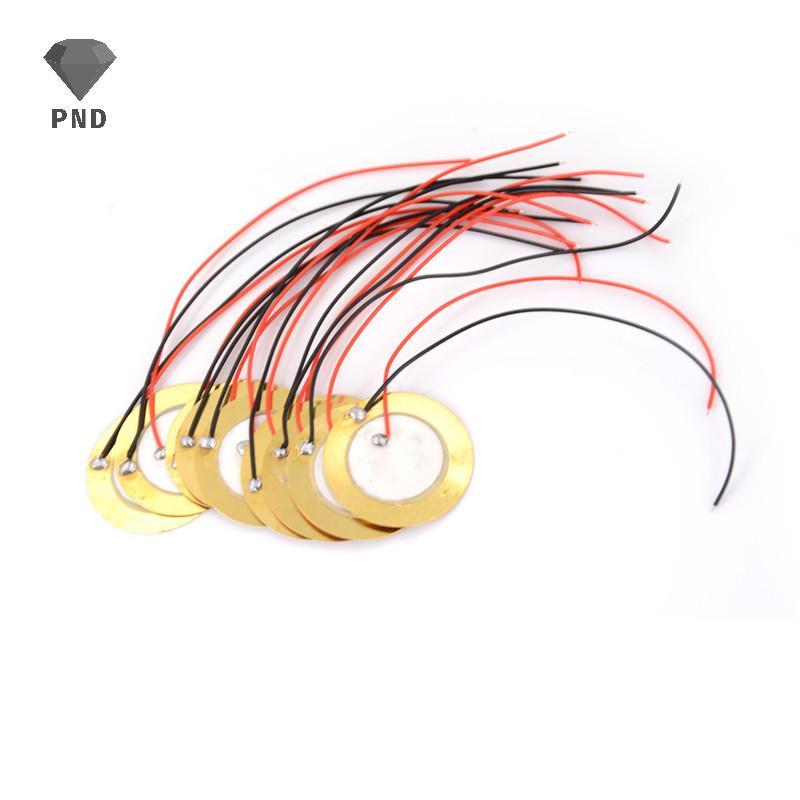PND 10PCS 27mm Sounder Sensor Trigger Drum Disc + ลวดทองแดง Piezo Elements raoog