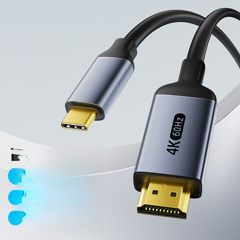 ✨สายแปลง Type-C to HDMI 4K60Hz📺 ปล่อยภาพเหมือนกัน | รองรับโทรศัพท์/แท็บเล็ต/โน้ตบุ๊ค/ทีวี/โปรเจกตอร์ | เสียงวิดีโอชัดเจ