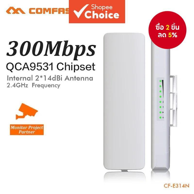 Comfast Outdoor WIFI Bridge 3-5KM การตรวจสอบเครือข่ายระยะไกล CPE ปลายลูกค้ารับ WIFI Signal Extender 