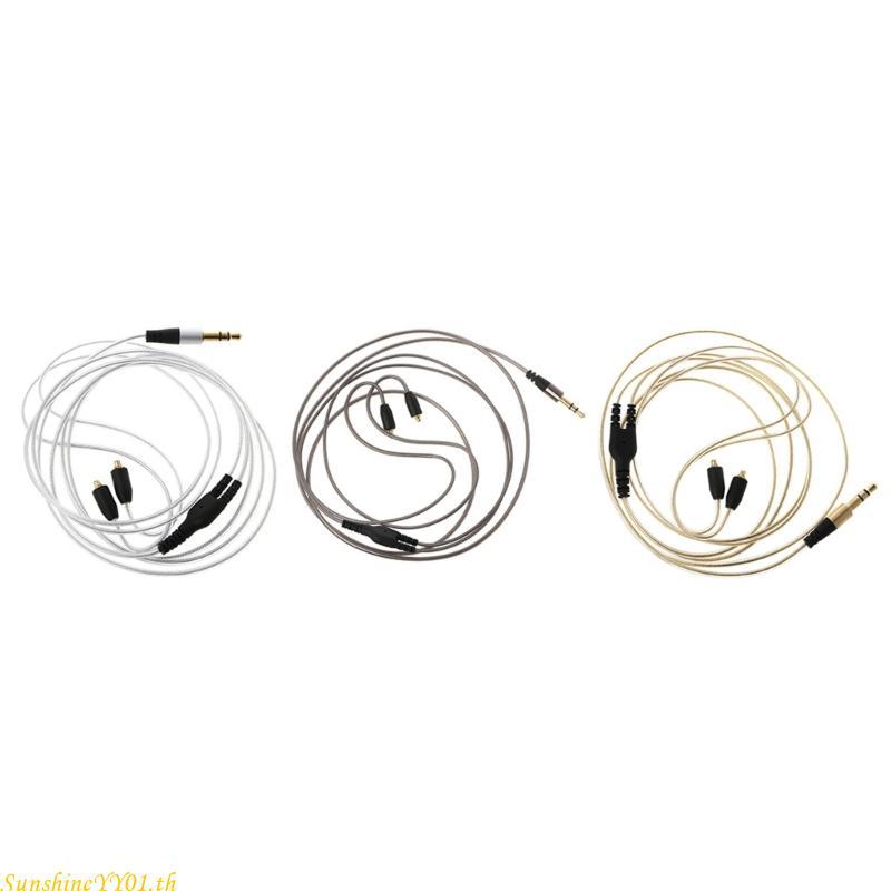 SUN สายหูฟังสําหรับเล่นเกมที่ถอดออกได้ยาว 1 2M สําหรับ SE215 SE315 SE535 SE846 หูฟัง
