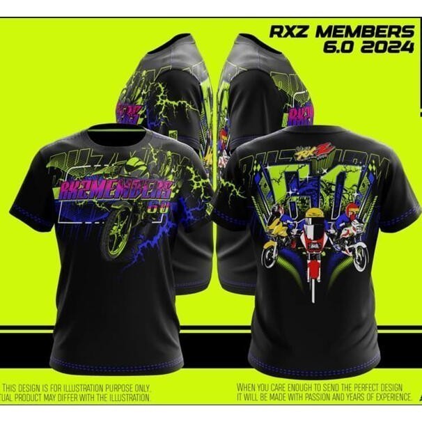 Yamaha RXZ Members 6.0 Tshirt Jersey / Microfiber Jersey / Size: XXS-6XL