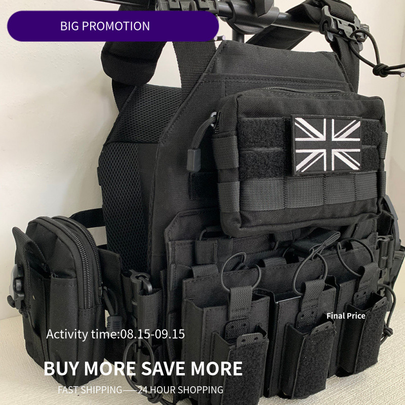 ชุดเกราะยุทธวิธีสีดำใหม่แบบปลดเร็ว ระดับ 3 อุปกรณ์ Dark Night Ghost JPC Mission Call คอสเพลย์ เสื้อก