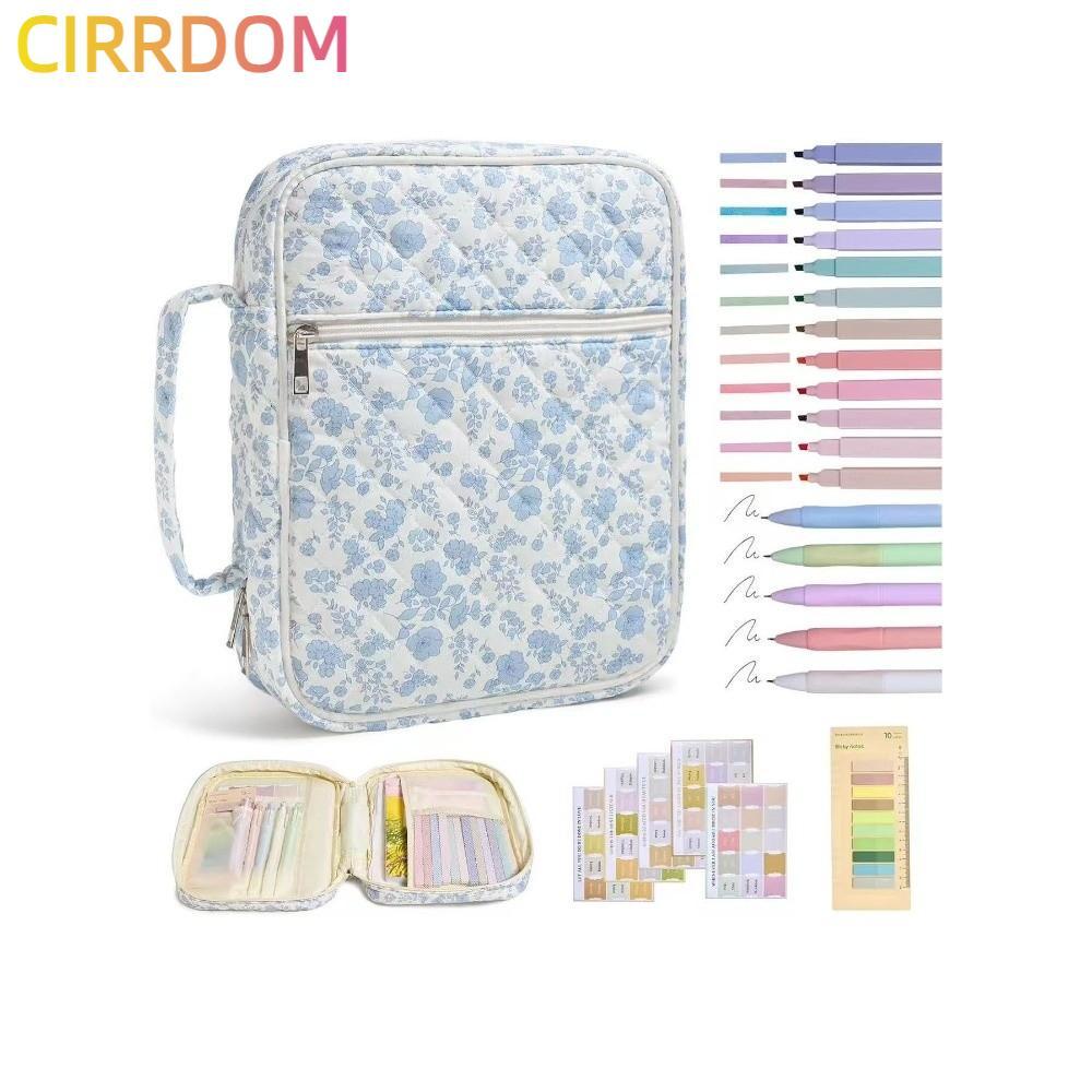 CIRRDOM Bible Cover Bag, Handle Floral Design Bible Cover ,กระเป๋าซิป Bible Journaling Kit สวดมนต์