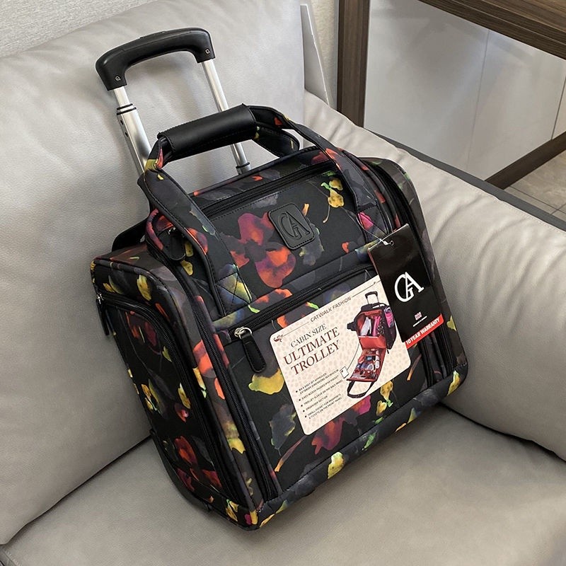 Lightweight small trolley case Oxford cloth suitcase mini boarding pattern canvas suitcase luggage s
