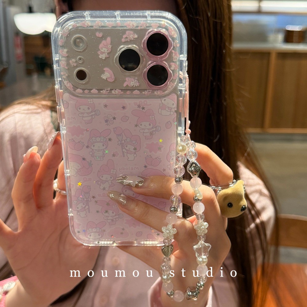 เคส Iphone พรีเมี่ยมเรซิ่น Hard Case Iphone 14 Pro Max Girly Dreamy Melody สายรัดข้อมือสร้อยข้อมือ Iphone 17 Pro Max Thicken Full Body กล้องสําหรับ iPhone 17 16 15 14 13 Pro Max ราคา ถูกที่สุด ดีลบีเคเค แกลเลอรีภาพที่ 7