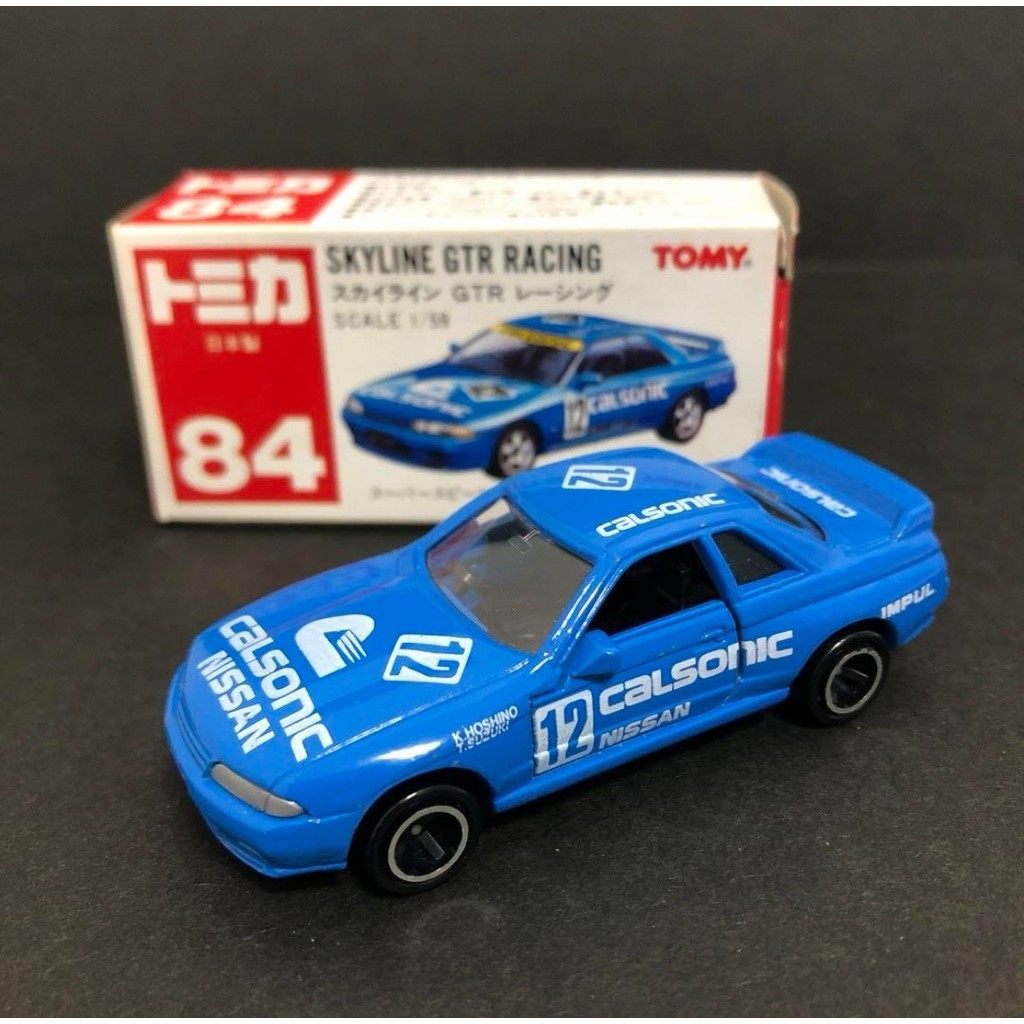 TOMICA TOMICA NISSAN SKYLINE GTR NISSAN SKYLINE GTR RACING 12 CALSONIC No. 84 ผลิตในประเทศญี่ปุ่น