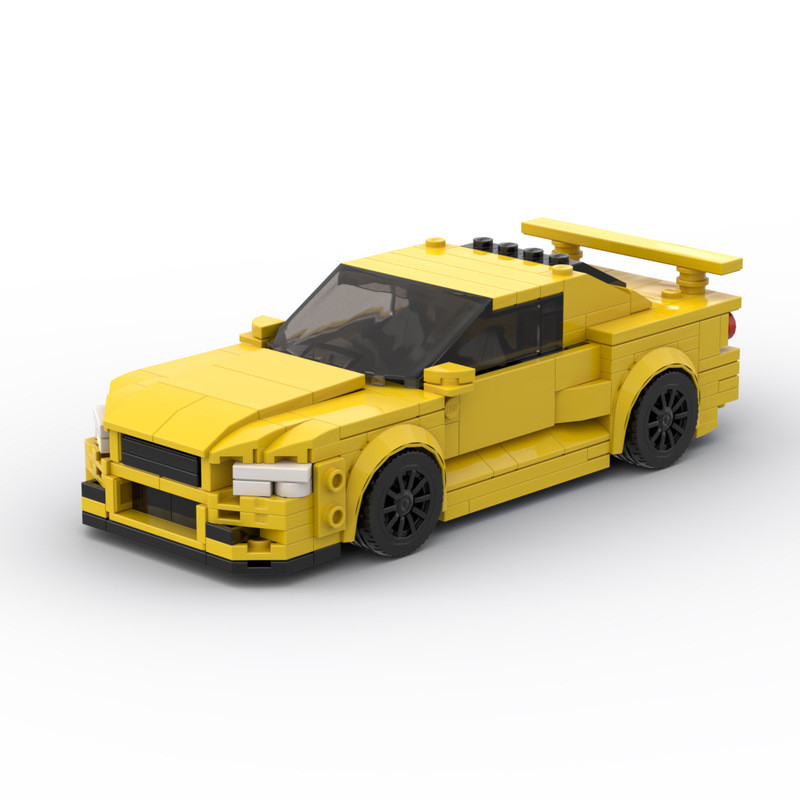 ขายร้อนรถแปดตาราง Nissan R34 Skyline GTR ใช้งานร่วมกับ Lego ชุดบล็อกอาคารสําหรับเด็ก2512151511
