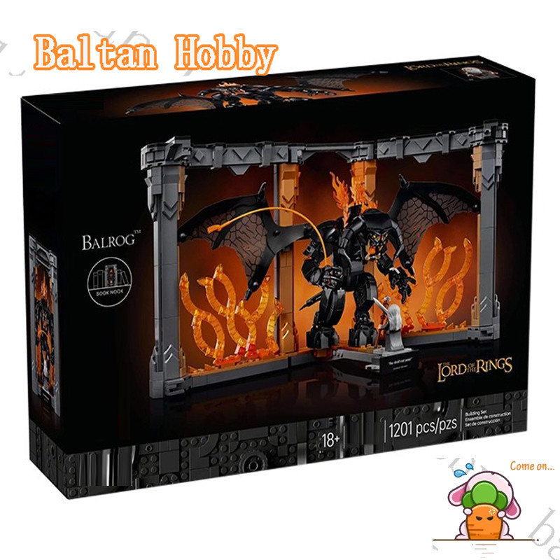 Baltan Toy HN5X เข้ากันได้กับ 10367 The Lord of the Rings: Balrog Book Nook Building blocks EQ1