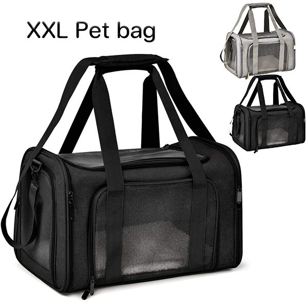 【COD】 กระเป๋าแมว ใหญ่ สำหรับเดินทางสัตว์ ระบายอากาศได้ดี พับเก็บได้ หลายสีหลายขนาด