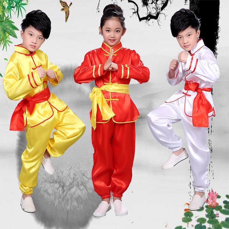 ชุดเสื้อยืดแขนสั้นสําหรับเด็กผู้ชาย Wushu ชุดฝึกซ้อมแขนยาวสําหรับเด็ก Wushu สําหรับเด็ก20251215