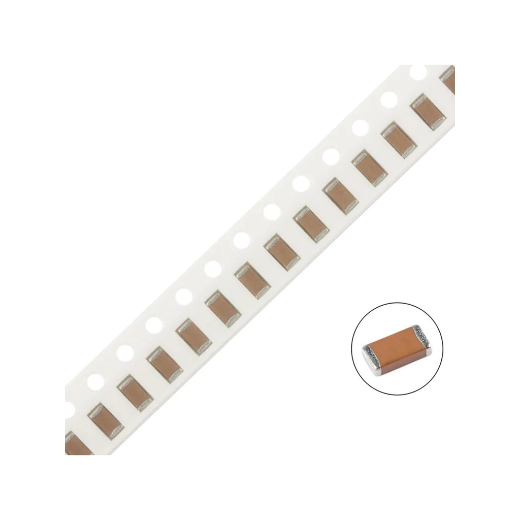 ((50ชิ้น) ชิ้นส่วนอิเล็กทรอนิกส์ 1206 ชิปตัวเก็บประจุ Series 10pF100pF1nF2.2nF10nF100nF1uF10uF22uF47