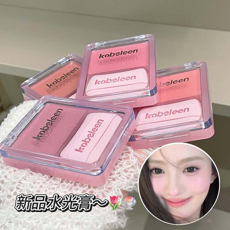 [มาพร้อมพัฟ] kobeleen Smart Blush Cream Water Glossy Clear Natural Contouring Brightening Pseudo-Fac