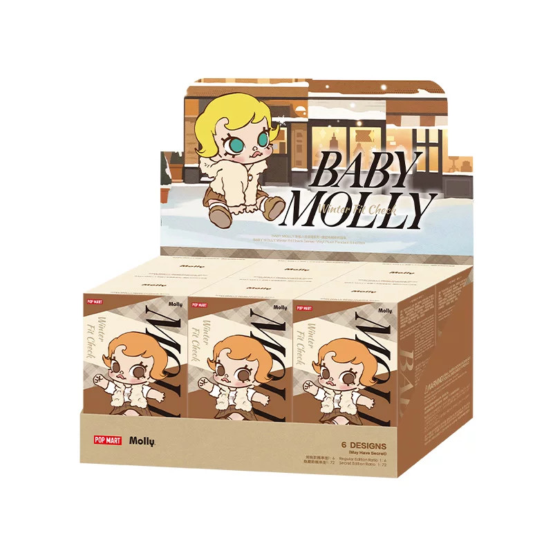 Baby Molly Positive Winter Guide Series - กล่องจี้ตุ๊กตาไวนิล 6 ชิ้น KU8N