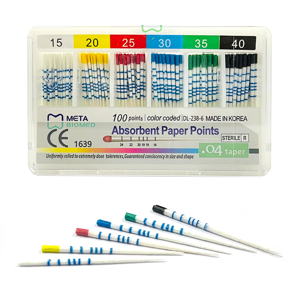 1 แพ็ค META ทันตกรรม Gutta Percha Points Taper 02/04/06 คลินิกทันตกรรมวัสดุสิ้นเปลือง 15-40 (มิลลิเมตร Marked)