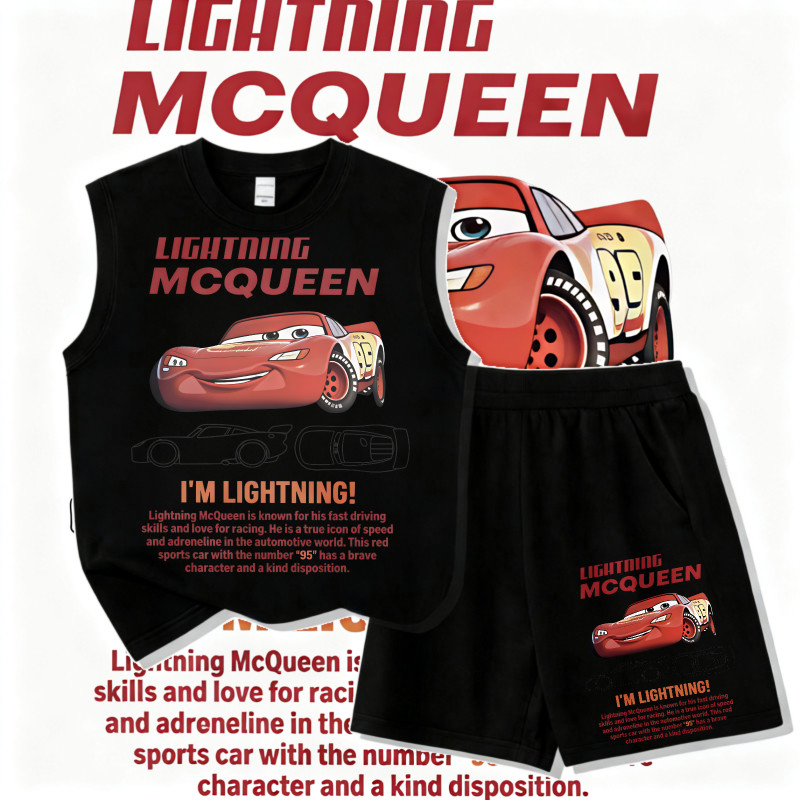 ชุดเล่นเด็ก ลายรถเรซิ่น McQueen สไตล์เท่ เหมาะกับทุกกิจกรรม เล่นสนุกได้ทั้งวัน