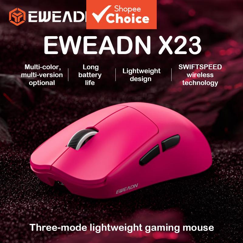 เมาส์ไร้สายแบบ 3 โหมด EWEADN X23Pro บลูทูธ/2.4G/USB-C เซ็นเซอร์ PAW3311 แบตเตอรี่ 800mAh 2600DPI คลิ