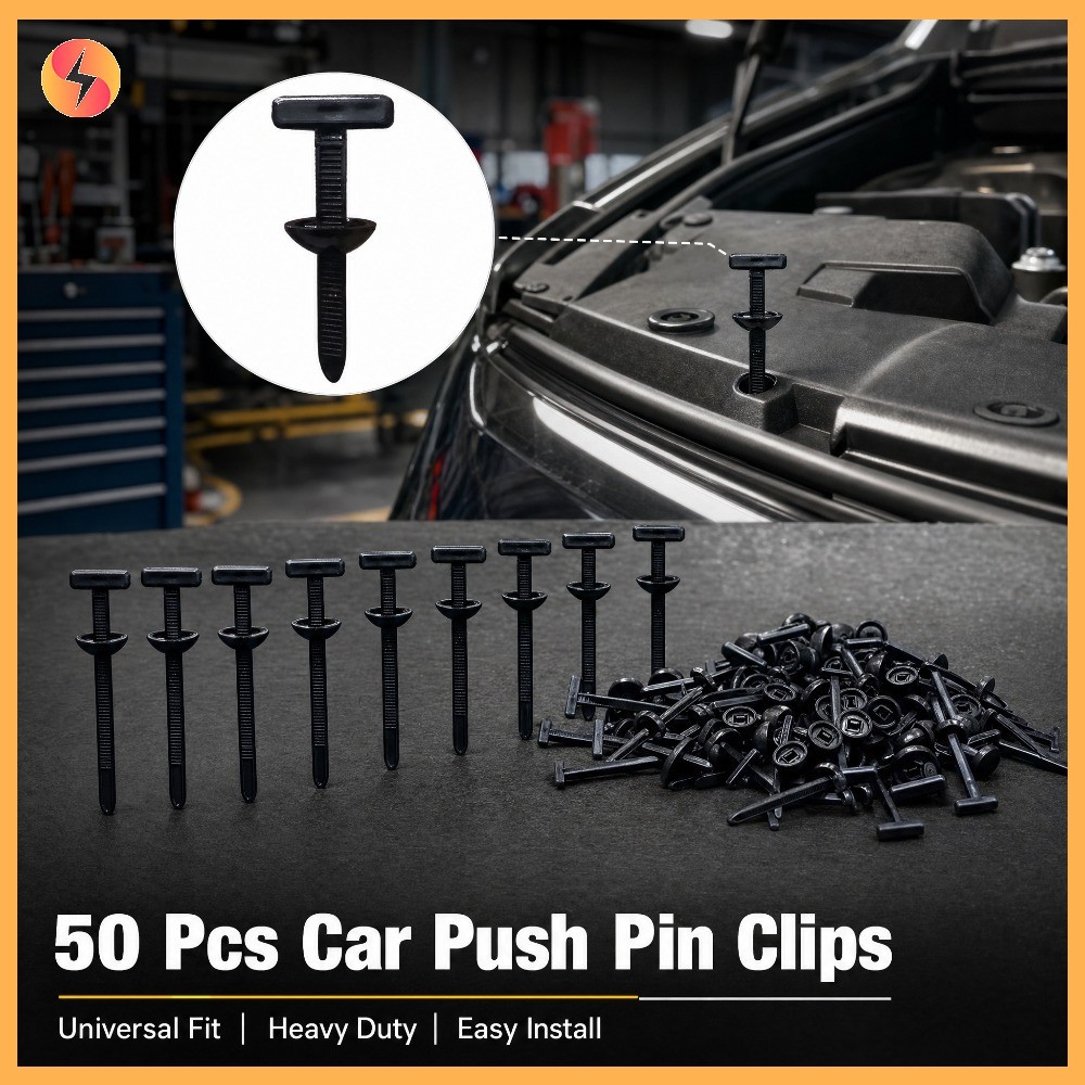 50 ชิ้นยานยนต์ Push Pin คลิปพลาสติก Rivet Retainer กันชนรถ Fender แผงประตูซ่อมชุดเครื่องมือ Heavy Duty