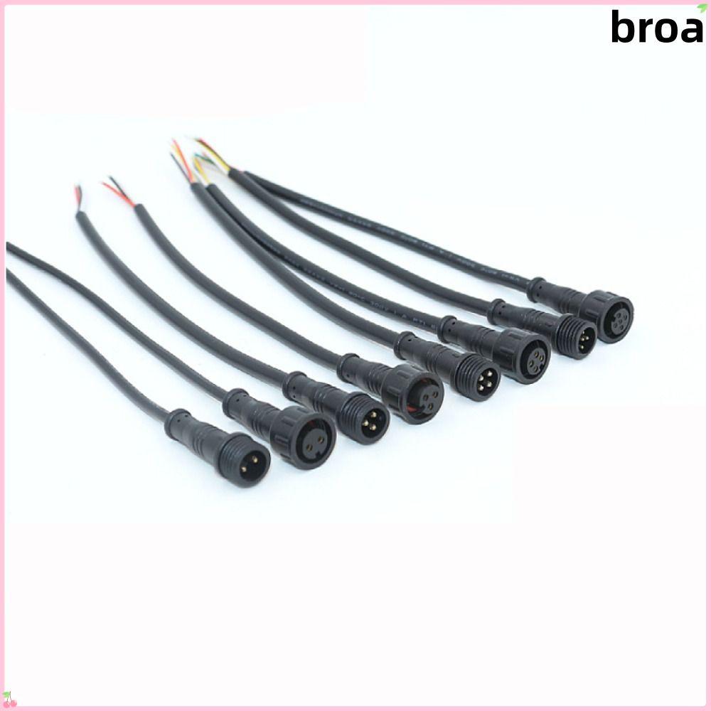 BROA ชายหญิง LED Connector,สายสีดํา 20 ซม.2Pin 3Pin 4Pin แจ็ค, 2Pin 3Pin 4Pin IP67 สายไฟกันน้ํา LED 