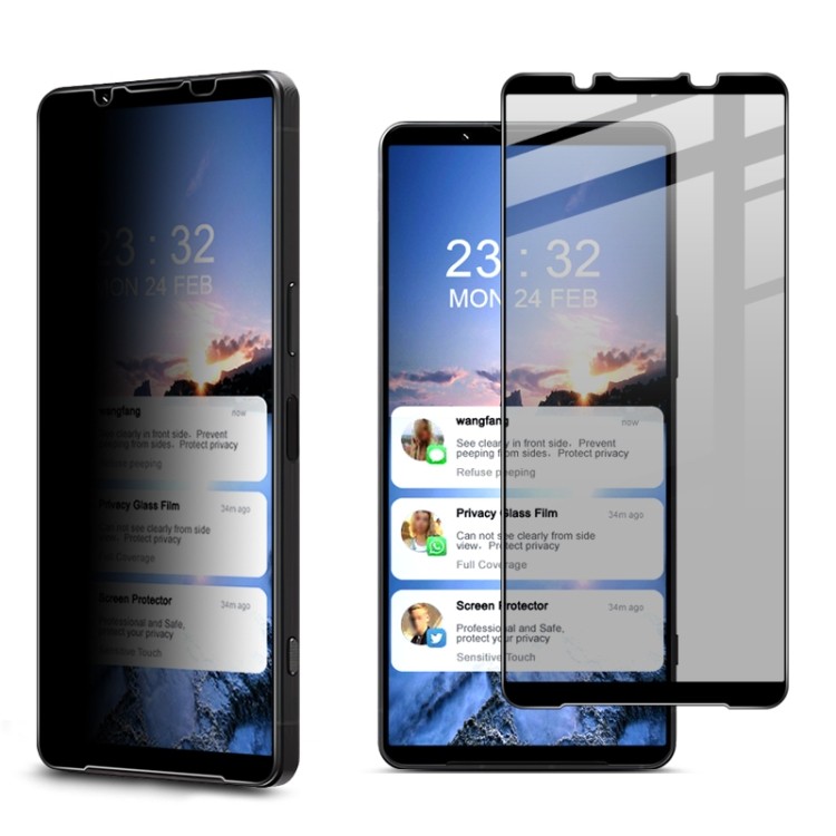 Imak HD ฟิล์มป้องกันกระจกนิรภัยความเป็นส่วนตัวแบบเต็มหน้าจอสําหรับ Sony Xperia 1 VI/Sony Xperia 10 V