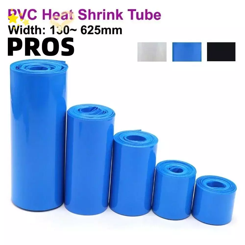 PROS 1 เมตร/แพ็คหดฟิล์ม, Li-ion Wrap PVC ท่อหดความร้อน, กว้าง 70-200 มม.หลายขนาด 18650 แบตเตอรี่แพ็คเทปแขน