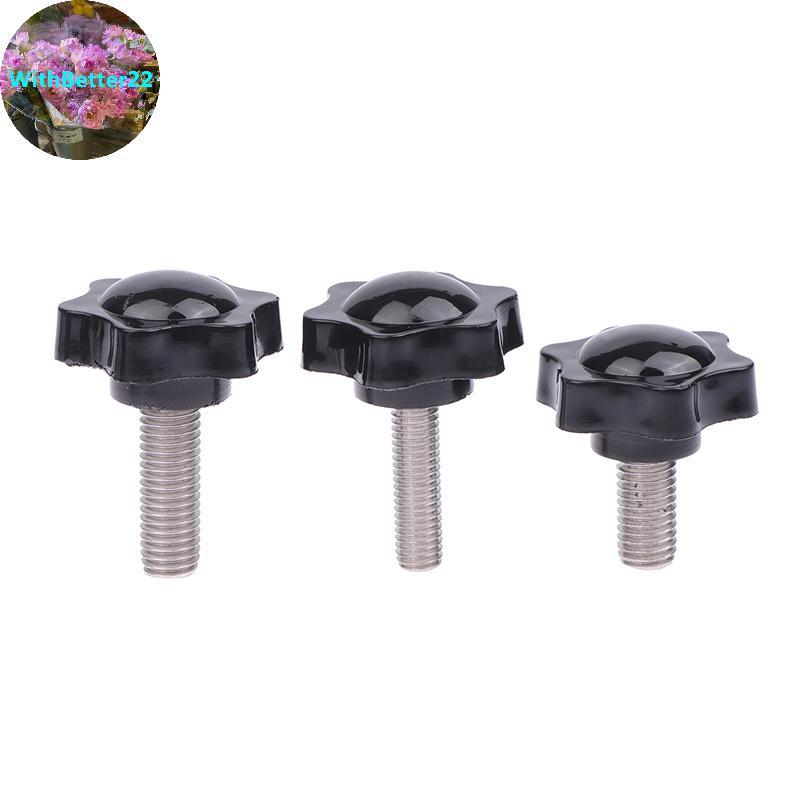 ด้วยอุปกรณ์อุตสาหกรรม 2PCS M6 M8 M10 38 # ด้าย Star Shaped Clamping Bolt Knob Bakelite หัวพลาสติกจับ