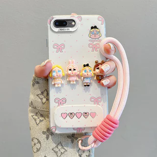 เคส iPhone 7 Plus เคส iPhone 8 Plus เคส For iPhone พร้อมตัวยึดกระจก 3D ตุ๊กตาโทรศัพท์แบบแข็ง BB-CYJZ
