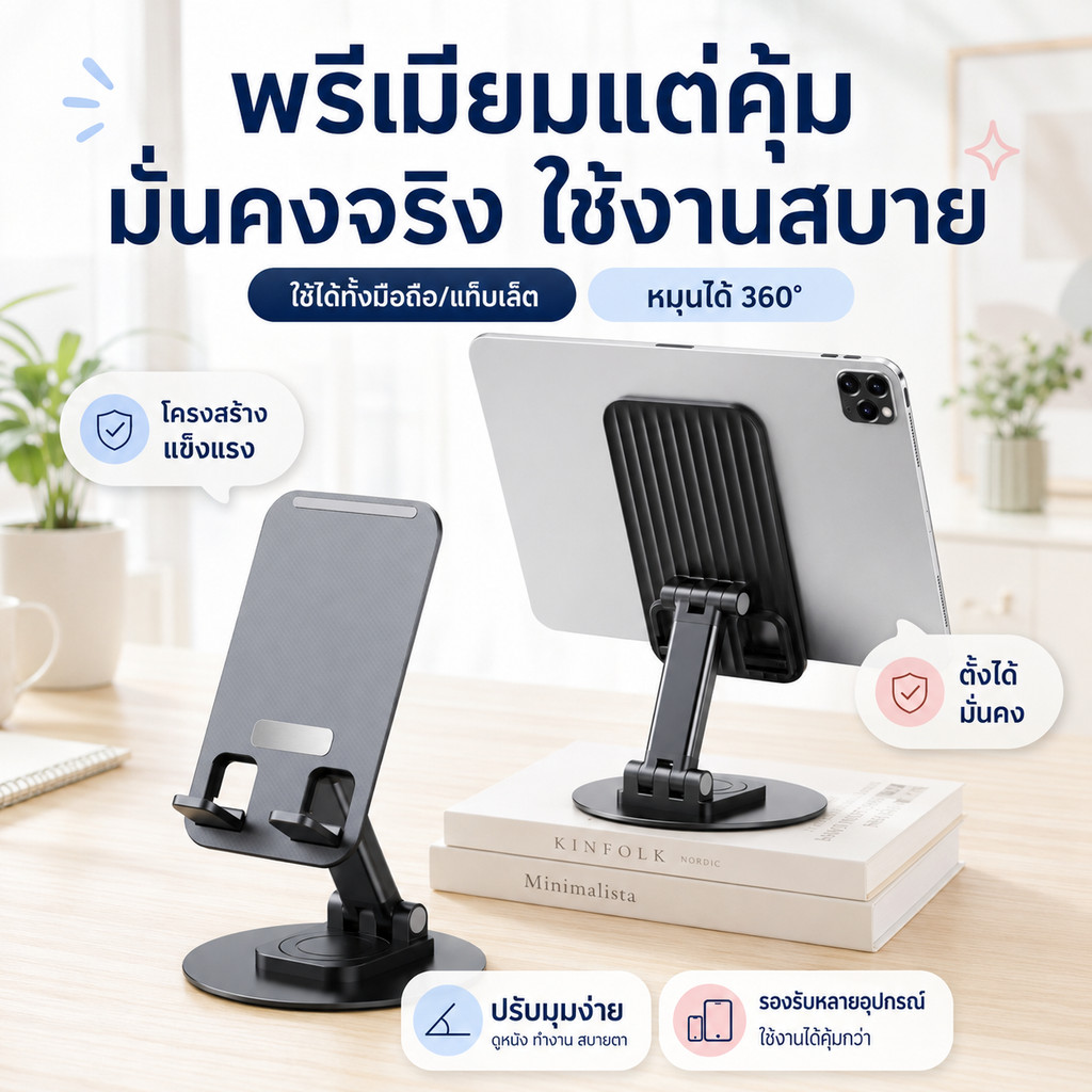ล่าสุด!! ขาตั้งงานเหล็กขาตั้งไอแพดรุ่นK39ขนาดพกพาและยังสามารถหมุนได้360องศา ขายืดแบบพับได้ รับน้ำหนักได้1000  กรัม ฐานสา