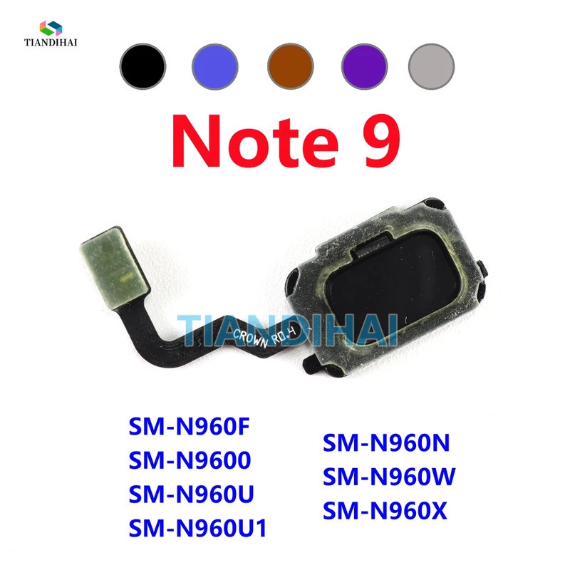 เซ็นเซอร์ลายนิ้วมือ Flex Cable Note 9 N960 Touch ID ปุ่มโมดูลสําหรับ Samsung Galaxy Note9 N960F N960