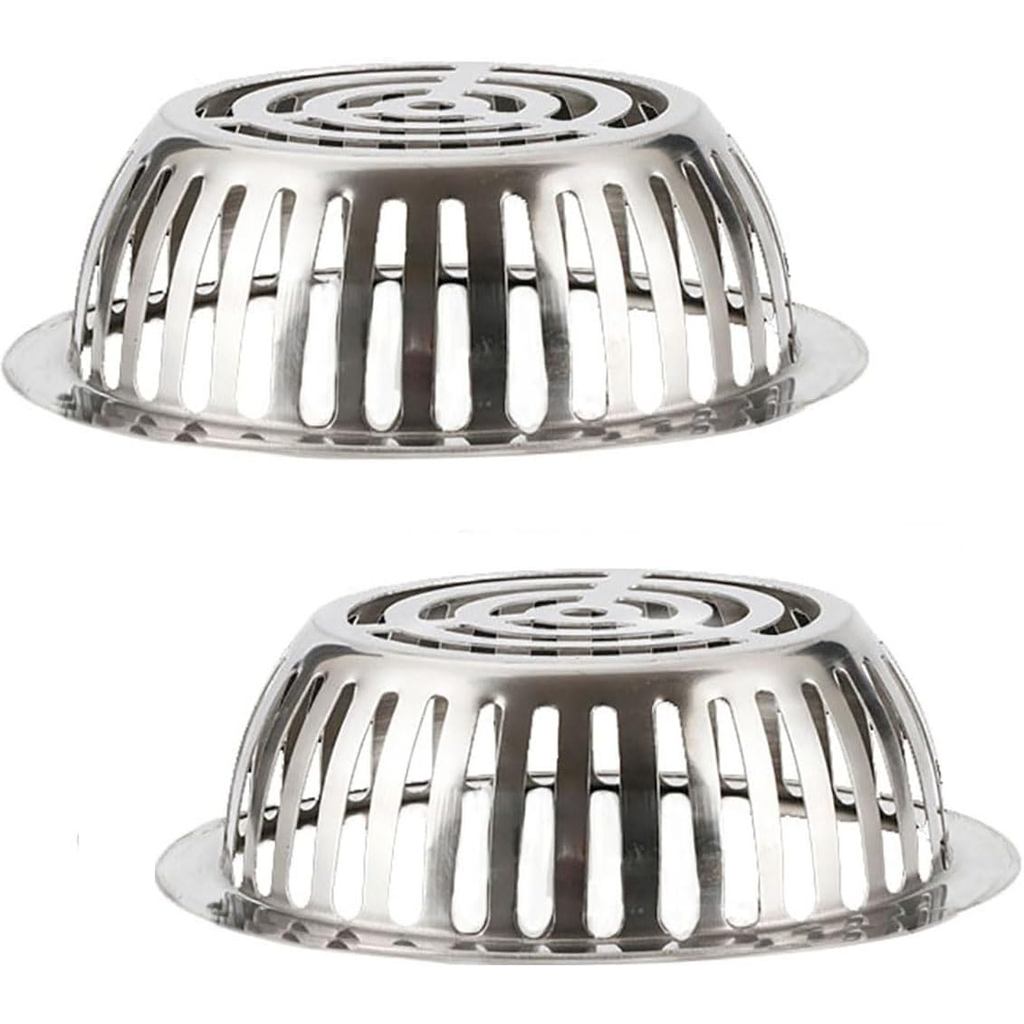 สแตนเลสหลังคาโดมท่อระบายน้ํากรอง Atrium Grate 2 ชิ้น/pk (Dia: 7")