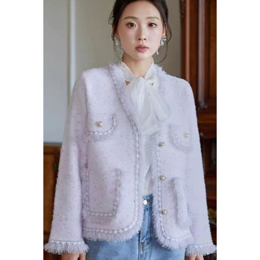 时尚法式名媛气质小香风外套女2025新款春秋款高级感上衣Fashion French Socialite Elegant Chanel Style Coat Female 220251206