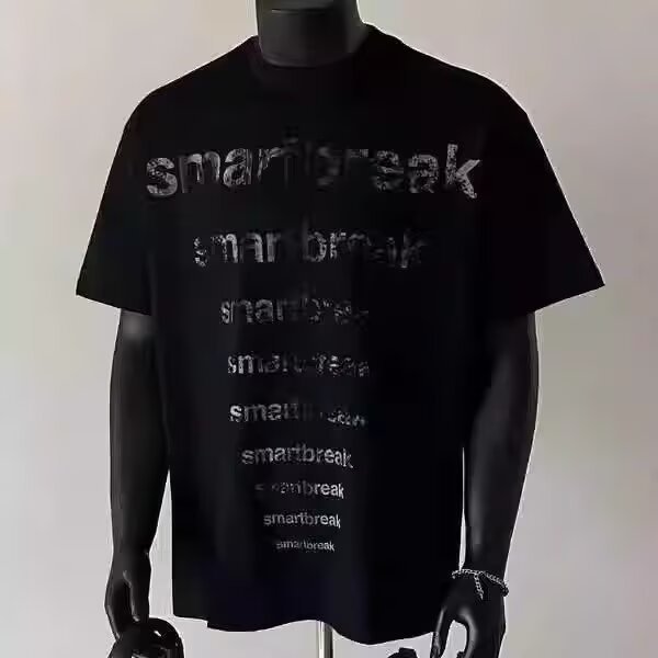 2026 เสื้อยืดแขนสั้นผู้ชาย Street Wear ฤดูร้อนหลวมครึ่งแขน 2025 สไตล์ใหม่ Influencer Trend ins พิมพ์