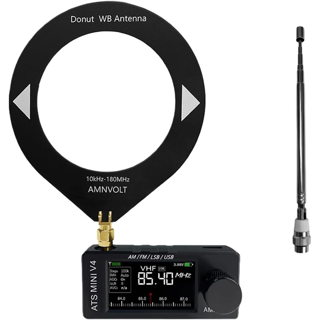 AMNWVOLT V4 ATS MINI DSP Radio, ESP32-S3 & SI4732 ชิป, Multi-Band AMFMLSBUSB Receiver, 1.9 IPS Color