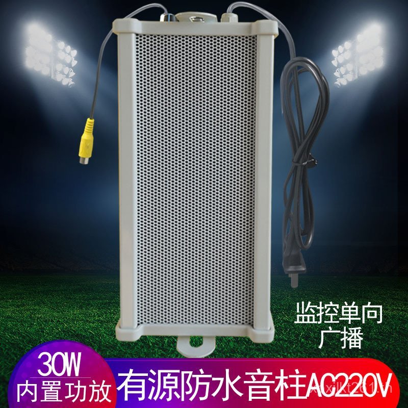 การตรวจสอบกันฝน AC220V30W เสียงกล้องลําโพงในตัวเครื่องขยายเสียงที่ใช้งานคอลัมน์เสียงเครื่องขยายเสียง