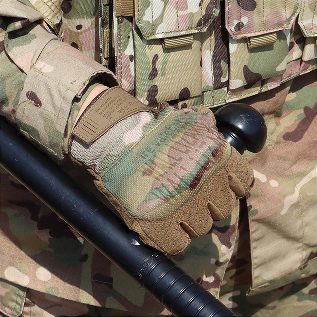 แบนสําหรับยุทธวิธีถุงมือยิงการฝึกอบรมห้านิ้วหน้าจอสัมผัสไม่ลื่นทนต่อการสึกหรอกีฬากลางแจ้งขี่ถุงมือตร