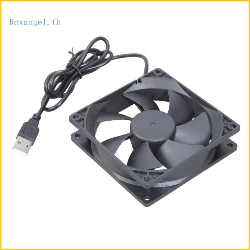 ROX Router พัดลมระบายความร้อน PC Coolers กล่องทีวี Quiet 5V USB Power 90 มม.พัดลม