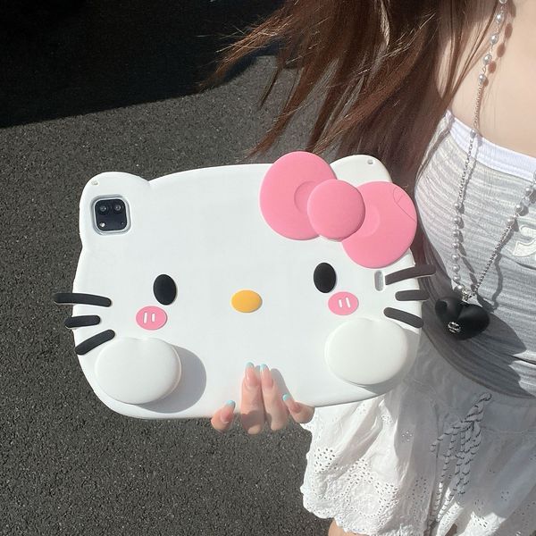 เคส ipad gen9 case ipad air5 น่ารัก Big Face kitty Cat ipad10 แท็บเล็ตป้องกันกรณีวงเล็บแบบพับเก็บได้