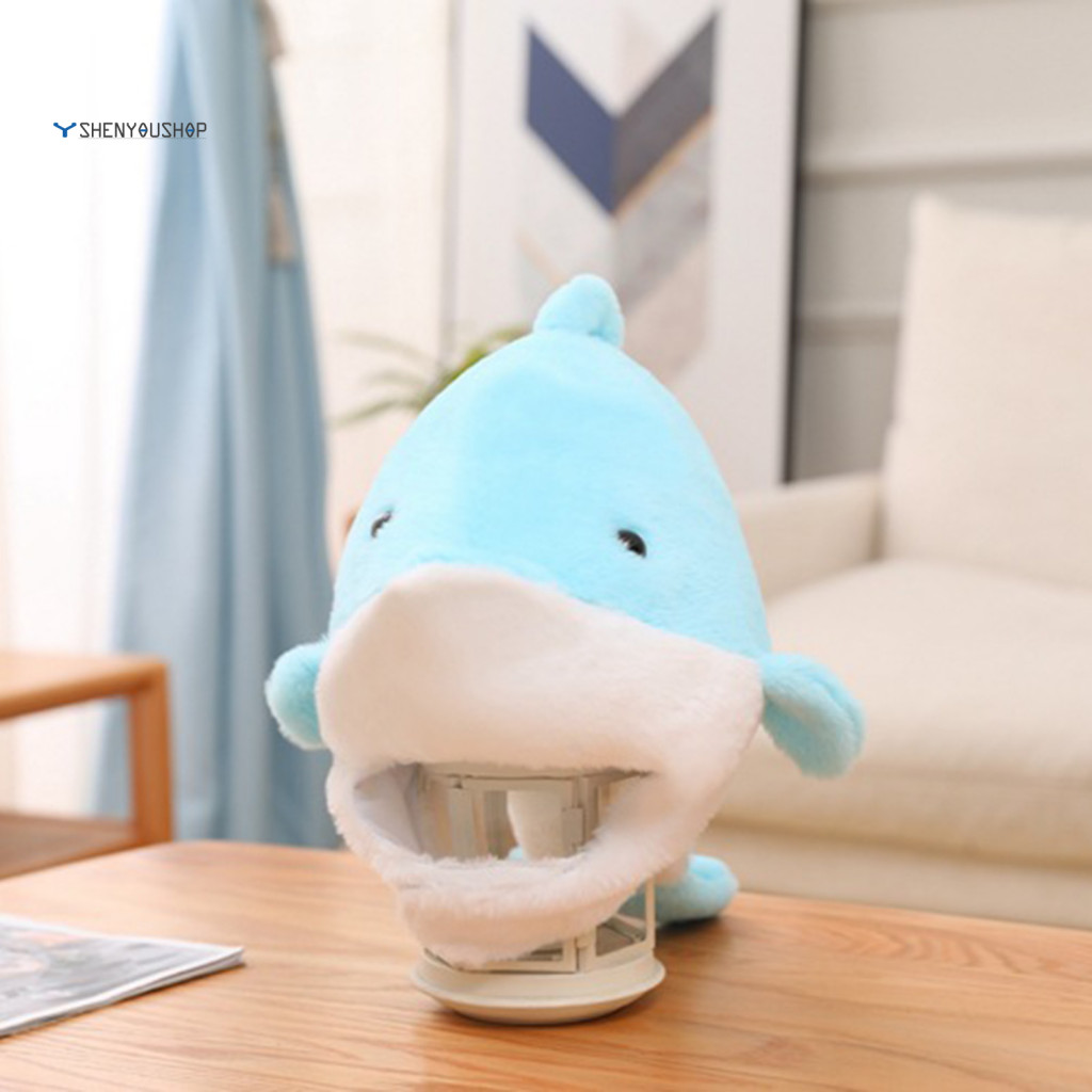 [SYS] หมวกคอสเพลย์ Ultra Soft Keep Warm Photo Performance Prop การ์ตูน Dolphin Plush คอสเพลย์หมวกสํา