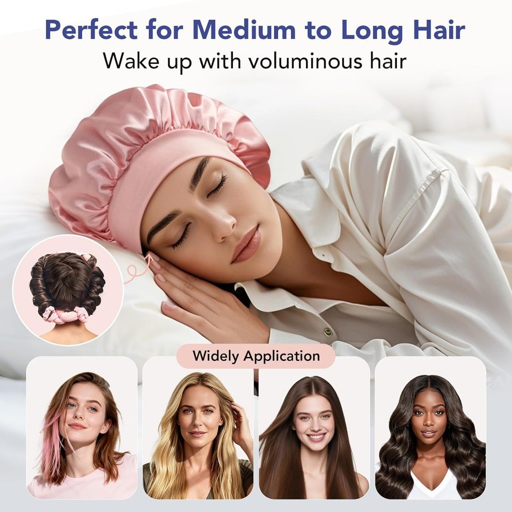 หมวกคลุมผม วัสดุผ้าซาติน หมวกเสริมสวย ใช้คลุมผม มีหลายสีให้เลือก ส่งไวจากไทย