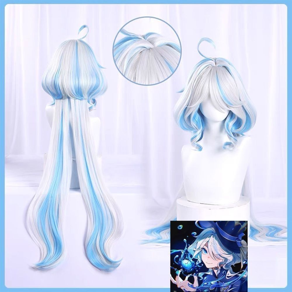 furina wig focalor wig fontaine wig Anime Genshin Wig No Trim Required Genshin cosplay Wig
