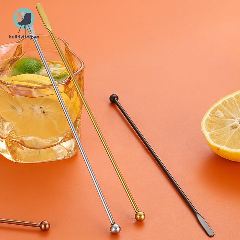 Bg 304 สแตนเลสสตีลกาแฟกวน Stick Bar น้ําผลไม้ Rio ค็อกเทล Creative Mixer Stick แชมเปญ Swizzle Sticks